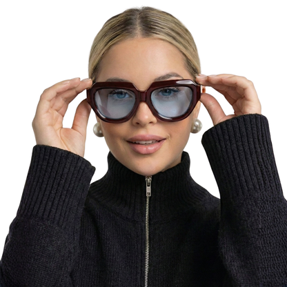 Gafas de Sol "La Rubis" – Oversize Burdeos