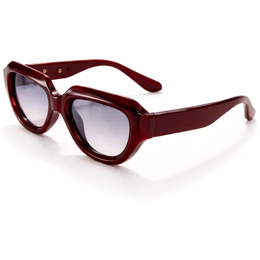 Gafas de Sol "La Rubis" – Oversize Burdeos